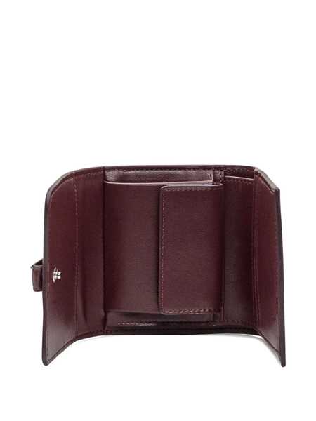 Portofele Stella McCartney Stella McCartney Stella Mccartney Lock Wallet In Bordeaux RED Femei (BM 18864885) 4