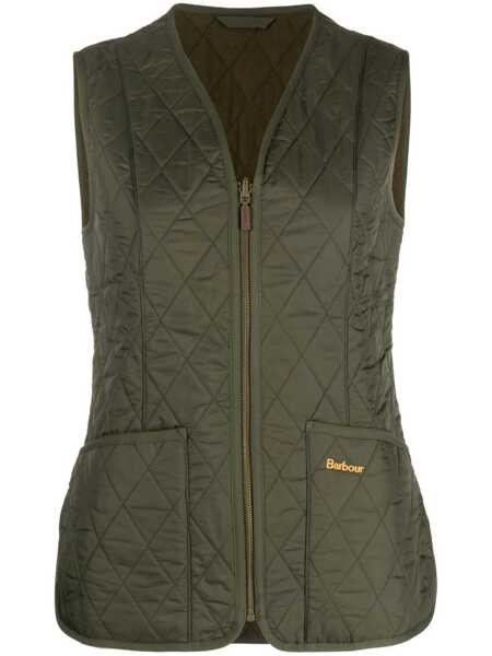 Geci Barbour Barbour Barbour Green Quilted Vest With Zip GREEN Femei (BM 18866337) 1