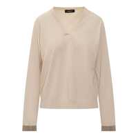 Pulovere Fabiana Filippi Fabiana Filippi Beige V-Neck Sweater Femei