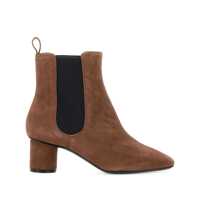 Bocanci Brown Ankle Boots With Elastic Side Panel In Suede Woman Femei