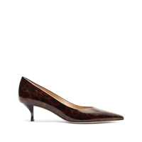 Pantofi cu toc 'Power' Brown Pumps With Kitten Heel And Leopard Motif In Leather Woman Femei