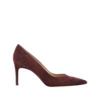 Pantofi cu toc Bordeaux Pumps With Pointed Toe And High Stiletto Heel In Suede Woman Femei