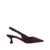 Semicouture Bordeaux Pumps With Pointed Toe And Fur Effect In Leather Woman Red