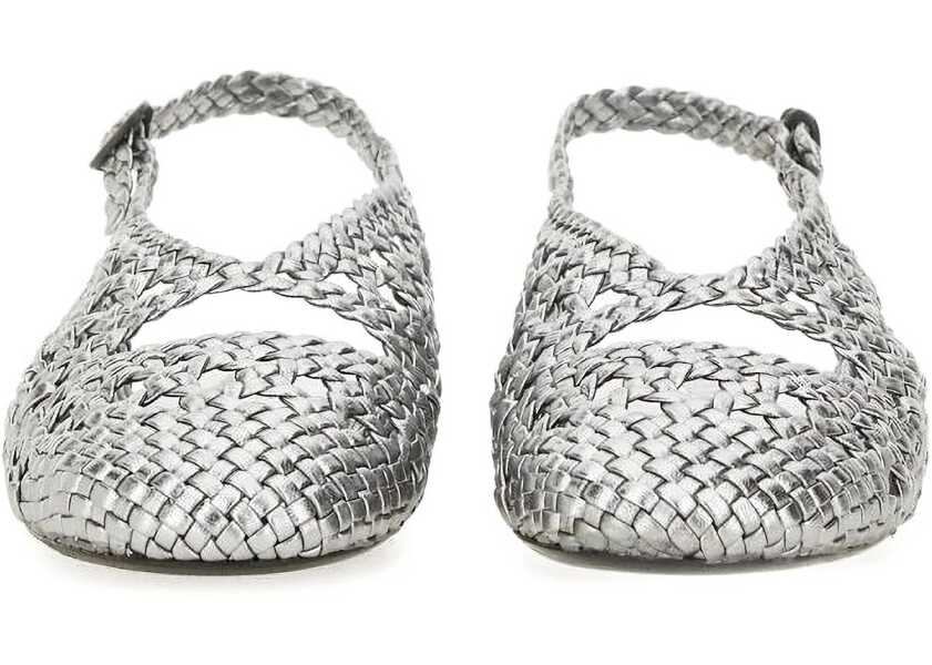 Sandale HEREU Slingback Sandal Empuria Metallic SILVER Femei (BM 18867988) 4