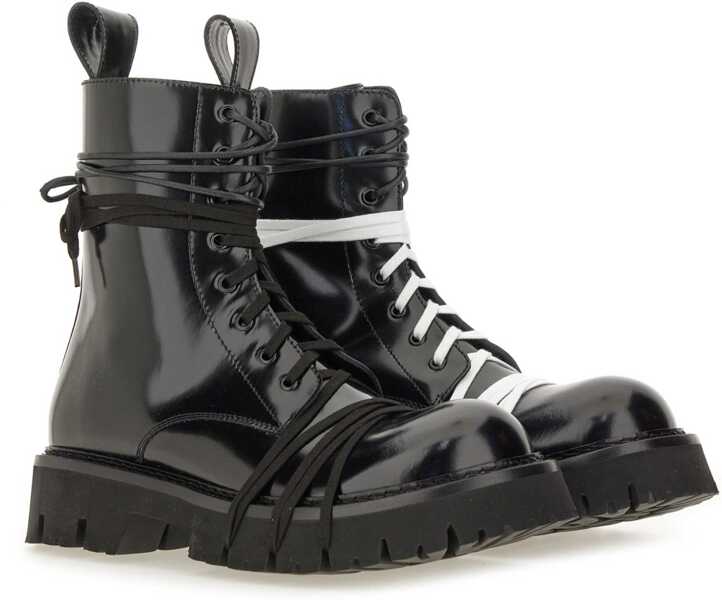 Ghete Moschino Lace-Up Boot BLACK Barbati (BM 18868045) 2