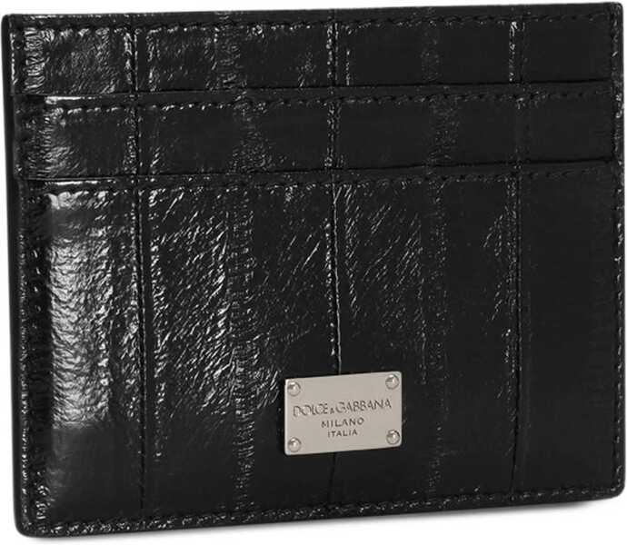 Portofele Dolce & Gabbana Eel Skin Card Case BLACK Barbati (BM 18868090) 1