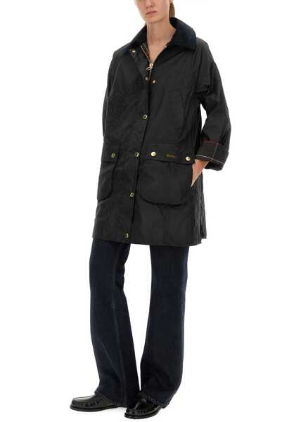 Sacouri office Barbour Waxed Jacket Beadnell BLUE Femei (BM 18868189) 2