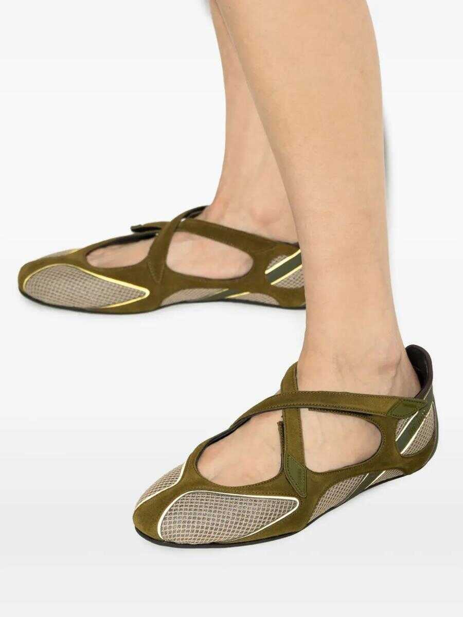 Balerini THE ATTICO The Attico Floor01 Ballerina Flat MILITARY GREEN Femei (BM 18870339) 3