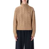 Tricouri Polo Polo Ralph Lauren Wool And Cashmere Cable-Knit Half-Zip Sweater Femei