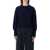 Sessun Sessùn Cropped Jumper In Stocking Stitch Knit NAVY