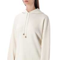 Topuri Fabiana Filippi Dama - Bluze de trening Fabiana Filippi Fabiana Filippi Ribbed Knit Hoodie Ivory Beige Femei (BM 18870684) - B-mall.ro