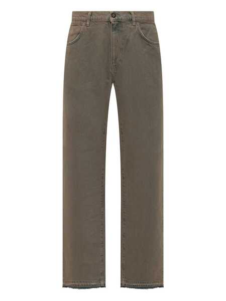 Blugi AMISH Amish Amish Brown Straight-Legged Pants BLUE Barbati (BM 18871959) 1