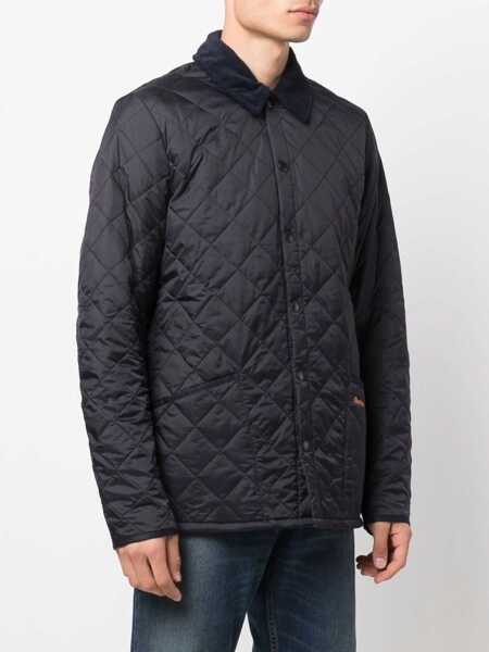 Geci Barbour Barbour Barbour Black Quilted Jacket With Velvet Collar BLUE Barbati (BM 18873420) 3