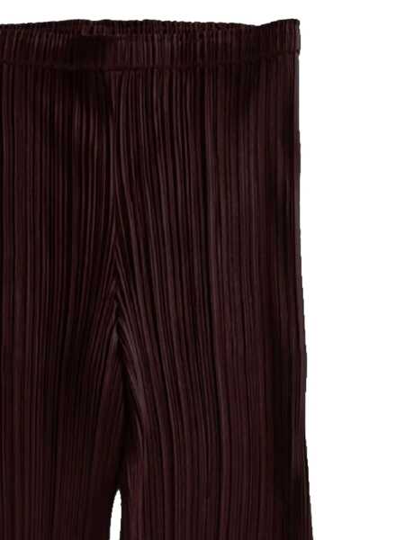 Pantaloni casual PLEATS PLEASE ISSEY MIYAKE Pleats Please Issey Miyake Monthly Colors: July Pants BROWN Femei (BM 18873810) 2