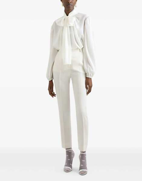 Esarfe Dolce & Gabbana Silk Shirt With Scarf IVORY Femei (BM 18874792) 2