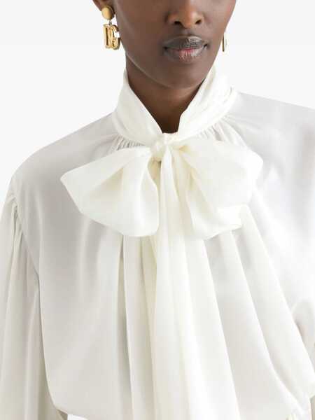 Esarfe Dolce & Gabbana Silk Shirt With Scarf IVORY Femei (BM 18874792) 4