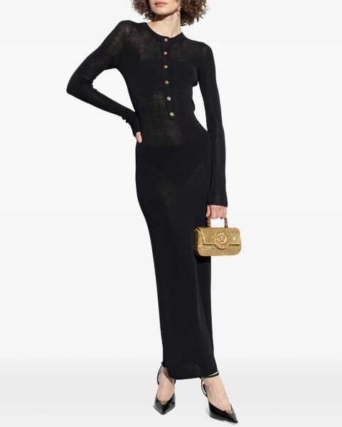 Rochii casual Versace Wool Dress With Buttons BLACK Femei (BM 18874807) 2