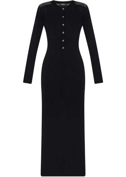 Rochii casual Versace Wool Dress With Buttons BLACK Femei (BM 18874807) 1