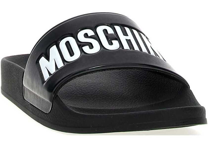 Sandale Moschino Slip-On Slipper With Logo BLACK Barbati (BM 18874819) 2