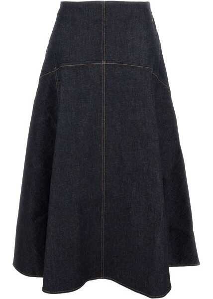 Fuste casual JACQUEMUS De-Nmes Triangle Denim Skirt BLUE Femei (BM 18874855) 2