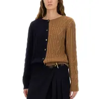 Pulovere Dama - Cardigane Moschino Two-Tone Alpaca Blend Cardigan MULTICOLOUR Femei (BM 18874870) - B-mall.ro