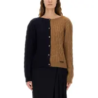 Cardigane Two-Tone Alpaca Blend Cardigan Femei
