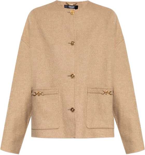 Trenciuri Versace Medusa Buttoned Jacket BEIGE Femei (BM 18874885) 1