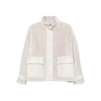 Geci Emporio Armani Shearling Leather Jacket Femei