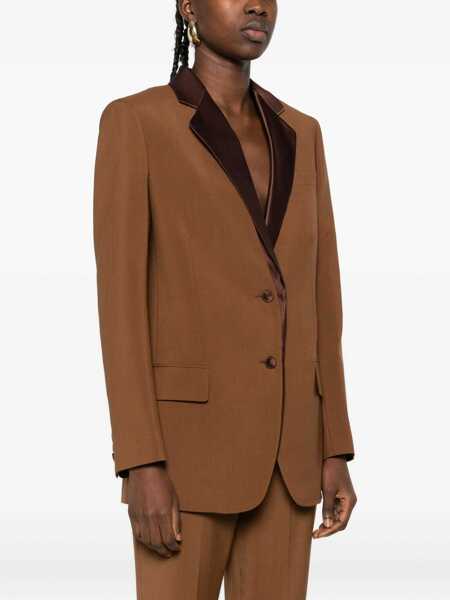 Geci Fendi Fendi Wool Single-Breasted Jacket BROWN Femei (BM 18876921) 3