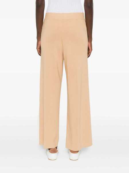 Pantaloni casual Elisabetta Franchi Elisabetta Franchi Tricot Trousers Beige Femei (BM 18877269) 4