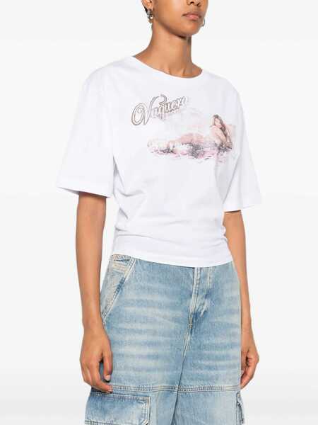 Tricouri DSQUARED2 DSQUARED2 Logo Cotton T-Shirt WHITE Femei (BM 18877773) 3