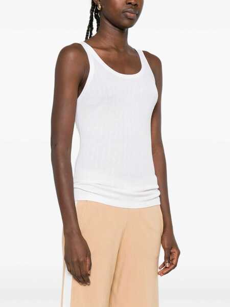Topuri Elisabetta Franchi Elisabetta Franchi Wool Blend Tank Top Beige Femei (BM 18877821) 3