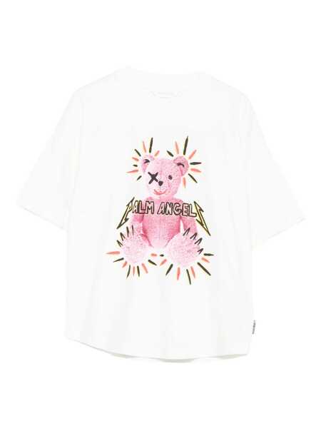 Tricouri Palm Angels PA PUNK BEAR OVER TSHIRT S/S OFF WHITE - White Baieti (BM 18878757) 1