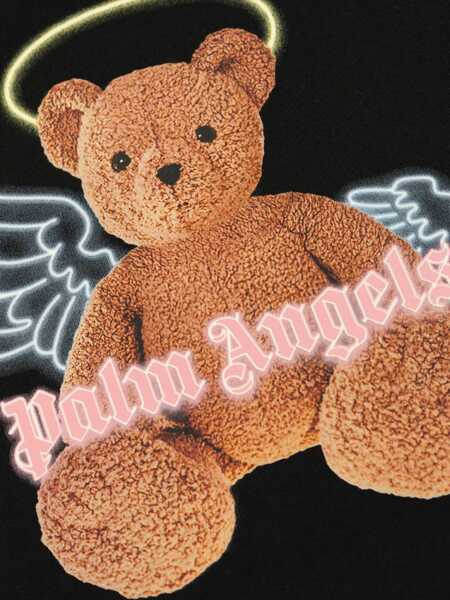 Tricouri Palm Angels PA BEAR ANGEL T-SHIRT S/S BLACK BROWN Black   Fete (BM 18878769) 4