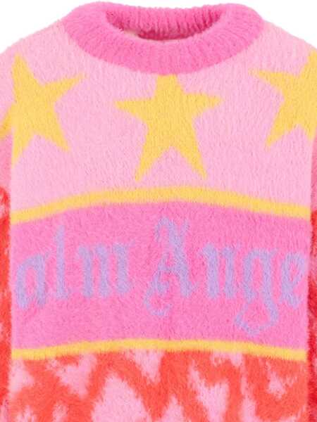 Bluze de trening Palm Angels PA SPRAY HEARTS  KNIT CREW ROSE PINK - L Pink Fete (BM 18878772) 3