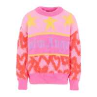 Bluze de trening PA SPRAY HEARTS  KNIT CREW ROSE PINK - L Fete