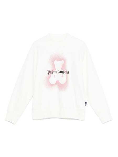 Bluze de trening Palm Angels PA SPRAY BEAR CREWNECK OFF WHITE - ANTIQ White Fete (BM 18878775) 1