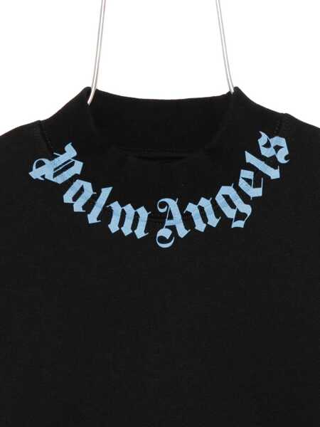 Bluze de trening Palm Angels NECK LOGO REG.CREWNECK BLACK - LIGHT BLU Black   Baieti (BM 18878781) 3