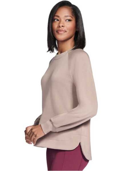 Bluze SKECHERS Skechluxe Elevate Crewneck Beige Femei (BM 18879424) 2