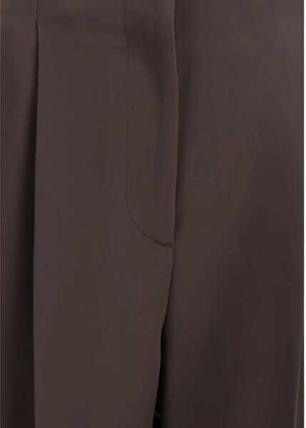 Pantaloni casual Giorgio Armani One dart Pants DARK BROWN Femei (BM 18879616) 3