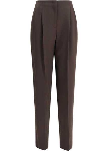Pantaloni casual Giorgio Armani One dart Pants DARK BROWN Femei (BM 18879616) 1