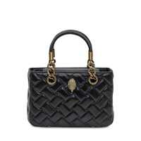 Genti de mana Kurt Geiger London Kurt Geiger Black Quilted Kensington Bag With Handles Femei