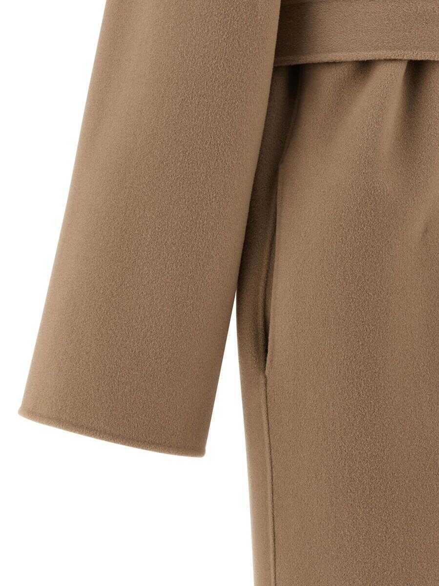 Geci Alberta Ferretti Alberta Ferretti Double Cloth Coat Beige Femei (BM 18882108) 4