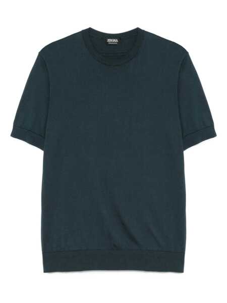 Pulovere ZEGNA Zegna Short Sleeve Sweater GREEN Barbati (BM 18882585) 1