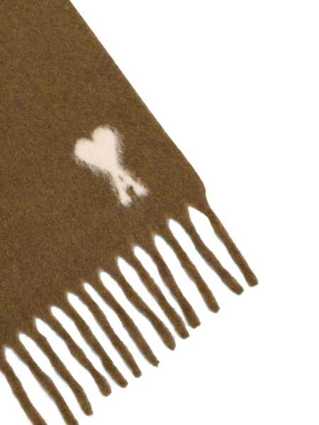 Esarfe AMI Paris AMI Paris Ami Alexandre Mattiussi Brown Wool Scarf MULTICOLOR Barbati (BM 18883323) 2