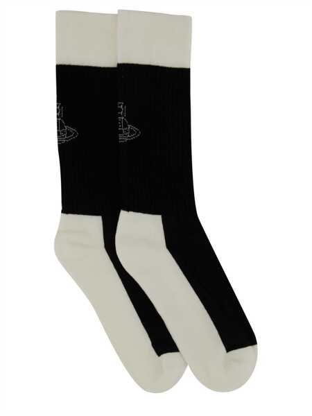 Sosete Vivienne Westwood Socks With Logo BLACK Femei (BM 18885157) 1