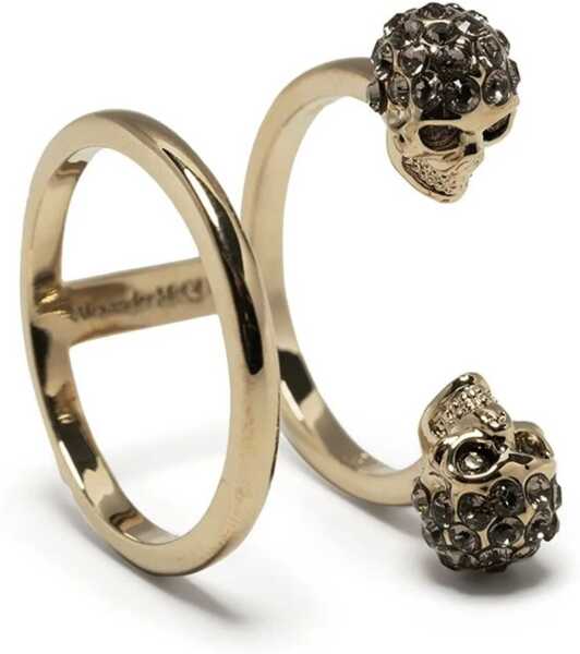 Inele Alexander McQueen Twin Skull Double Ring GOLD Femei (BM 18885175) 3