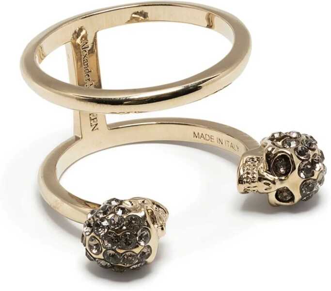 Inele Alexander McQueen Twin Skull Double Ring GOLD Femei (BM 18885175) 1