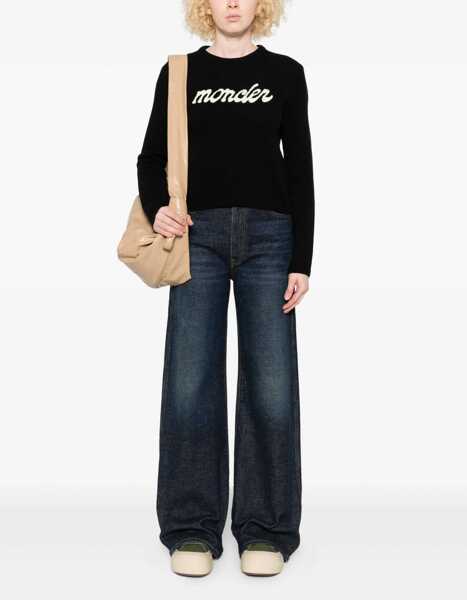 Pulovere Moncler Logo Sweater In Wool And Cashmere BLACK Femei (BM 18885370) 2
