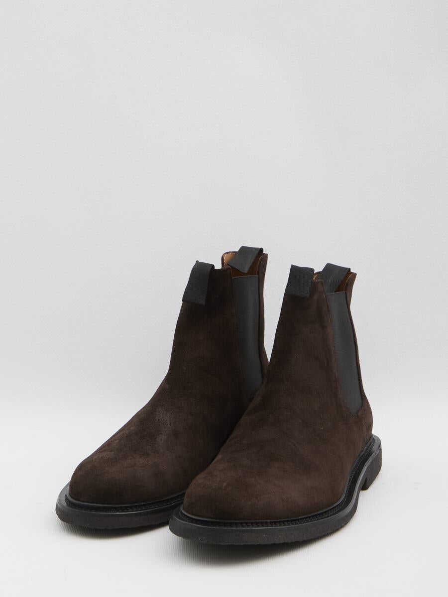Bocanci Common Projects Chelsea Boots In Waxed Suede BROWN Barbati (BM 18886383) 2